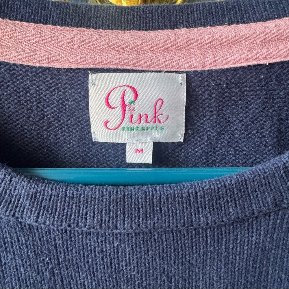 Pink Pineapple Navy 'Locals Only' Palm Beach Sweater - Picture 3 of 5